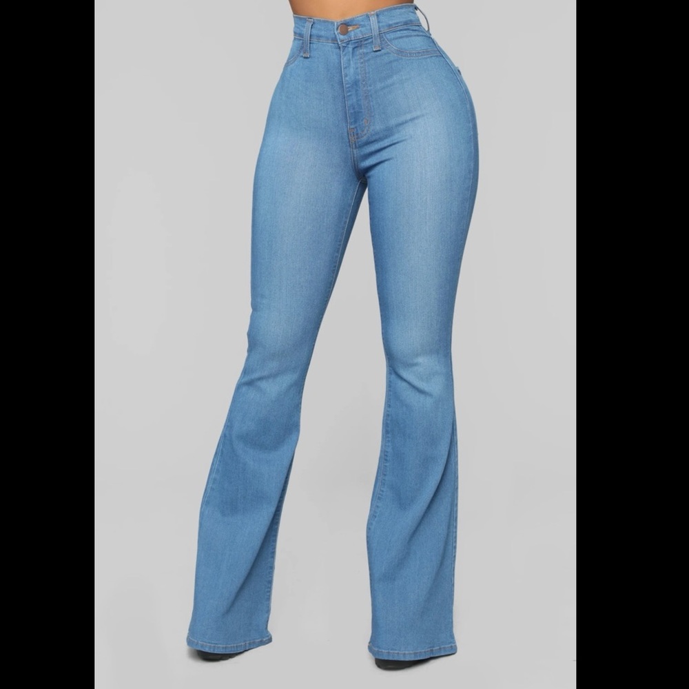 Fashion Nova Deep In My Soul Flare Jeans Sz 5
